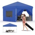 thumbnail image 1 of Bingirl Blue Instant Pop Up Canopy Tent with 4 Side Walls, 1 of 7