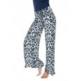 thumbnail image 1 of White Mark Pantalon Palazzo à Imprimé Guépard pour Femme, Gris, G, 1 of 2