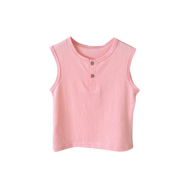 Plebaso Débardeurs pour Enfants en Coton Garçons Filles Camisoles Sans Manches Décontractées Col Rond Confortables T-Shirts d'Été