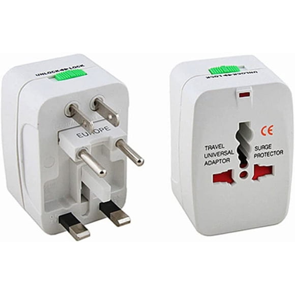 Travel Adapter, Universal All-In-One Worldwide International Travel Plug Converter-USA EU AUS/NZ UK Europe Asia And Works on All Country