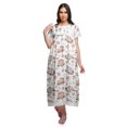thumbnail image 1 of Moomaya Printed Nightdress For Ladies Cotton Ruffled Border Nursing Night Gown, 1 of 5