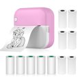 thumbnail image 1 of Riwcyla Thermal Printer Multifunction Portable Sticker Maker Instant Photo Inkless Printing Support BT Connection for Smartphone with 6 Paper Rolls 57mm + 5 Self,Adhesive Paper Rolls Compatible wit, 1 of 6