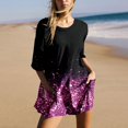 thumbnail image 1 of WILLBEST Fall Clothes Women Women Gradient Print Short Sleeve Jumpsuit Short Loose Backless Jumpsuits Rompers Wide Leg Pants, 1 of 6