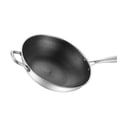 thumbnail image 1 of Stainless Steel Wok Stainless Steel Wok Pan  Stainless Steel Wok Wok Pan Kitchen Supplies Stainless Steel Wok Pan Double Sided  3 Layer Prevent Sticking Easy Cleaning Wok For, 1 of 4