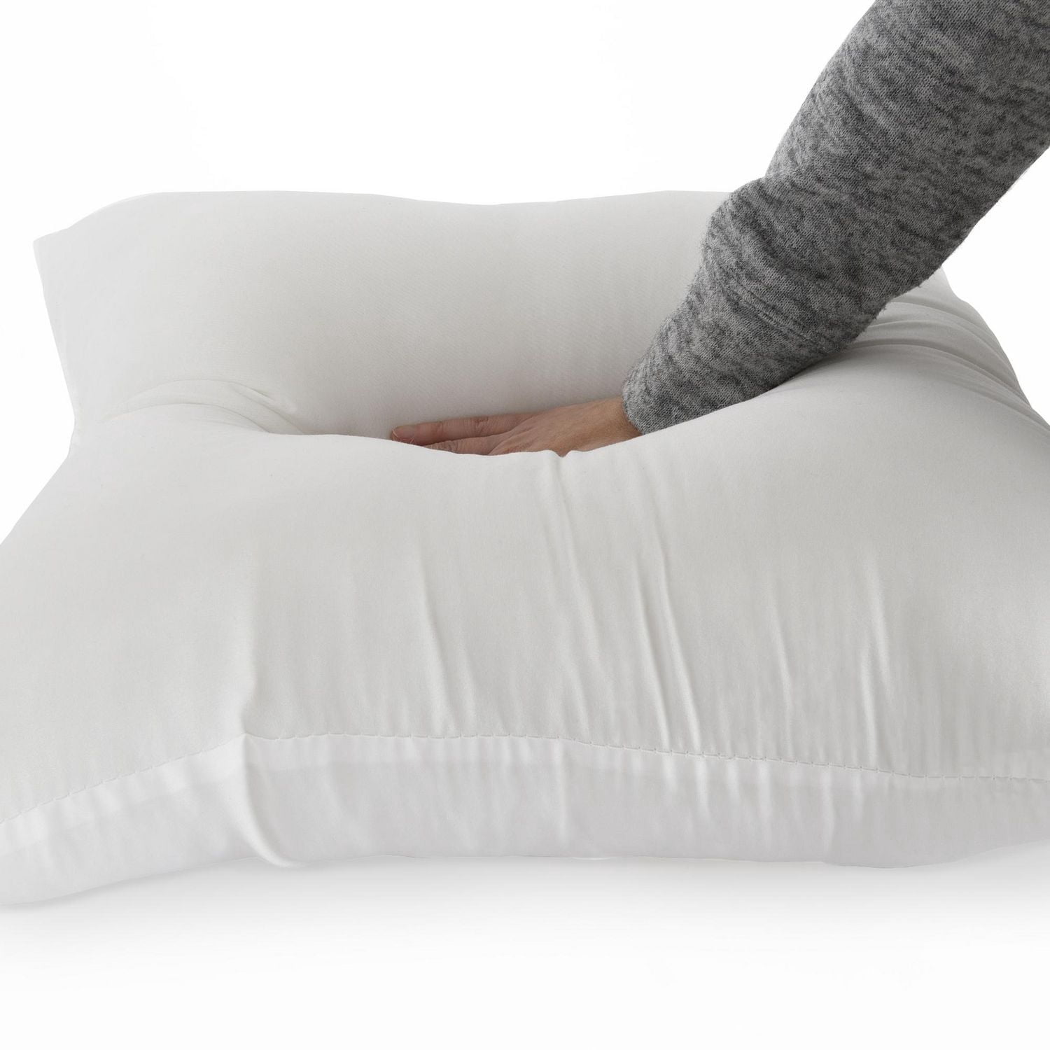 Garnitures de coussin 20 x 20 po (Ensemble de 2, blanches) - Garnitures de coussin décoratives pour canapé, sofa, lit, fauteuil