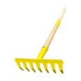 thumbnail image 1 of jinwen Hand Tool Comfort Handle Steel Beach Sand Toy for Household Farming Planting Nail rake, 1 of 9
