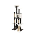thumbnail image 1 of Vibrant Life 6-Lvl 65" Large Cat Tree with Condo,Jute Scratching Posts,Ramp,Hammock, Off-white/Brown, 1 of 7
