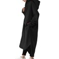 thumbnail image 2 of Innerwin Cardigan Veste pour Dames Chandail à Capuchon de Vacances Long Maxi Pardessus Noir S, 2 of 3