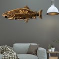 thumbnail image 4 of cpengpj Canne à Pêche en Bois Saumon Murale avec Rangement pour Canne à Pêche, 4 of 7