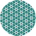 thumbnail image 1 of Ahgly Company Tapis d'Intérieur Ronds de Style Transitionnel Lavables à la Machine, Vert Sarcelle, 7 Pieds Rond, 1 of 7