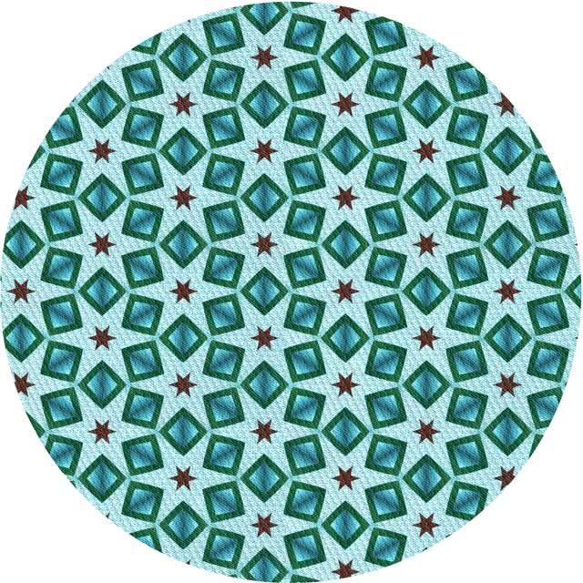 Ahgly Company Tapis d'Intérieur Ronds de Style Transitionnel Lavables à la Machine, Vert Sarcelle, 7 Pieds Rond