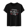 thumbnail image 4 of EQWLJWE Hauts pour Femmes T-Shirt Graphique Surdimensionné Manches Courtes Col Rond Épaule Tombante Décontracté Liquidation, 4 of 7