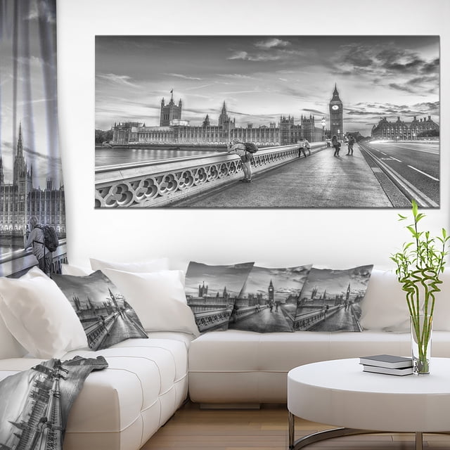 Magnifique Vue de Londres Noir et Blanc