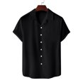 thumbnail image 5 of Men's Casual Linen Shirt - Cuban Collar, Button Down, Breathable Material, Perfect for Summer & Vacation, 5 of 5