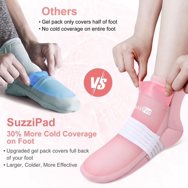 SuzziPad Cold Therapy Socks and Hand Ice Pack, Cooling Gloves for