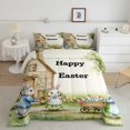 thumbnail image 2 of Erosebridal Happy Easter Comforter Sets Queen Size,Rabbit Eggs Bedding Queen Comforter Set,Animal Bedroom Decor,Reversible,Ultra Soft,3 Pieces, 2 of 7