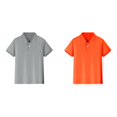 thumbnail image 1 of 2 Pack(Orange 1PCS & Grey 1PCS) Multipack Small Pack Short Thermal Long Sleeve Shirt Button Closure Comfortable & Soft Fabric, 1 of 6