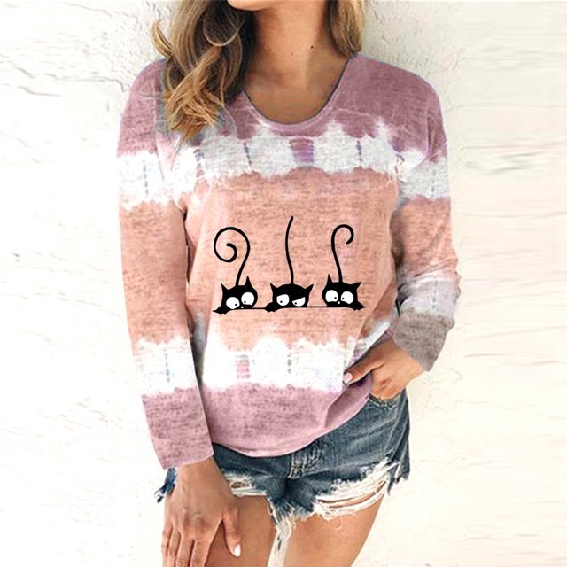 Jolis Hauts d'Été pour Femmes Imprimé à Nouer Patchwork T-Shirt à Col Rond T-Shirt Décontracté Blouse Hauts Blouses Chic pour Femmes en Liquidation