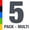 a) Multicolor 5 Pack, variant on Lebert Fitness Mini Band Resistance Band Loop Exercise Bands Set of 5