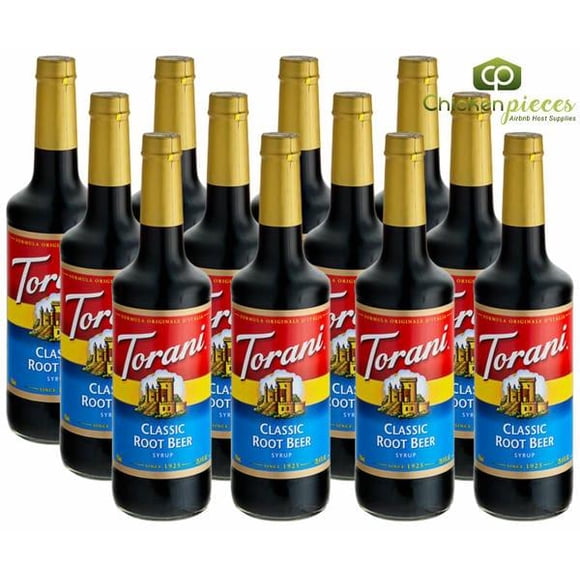 Torani Root Beer Syrup – Vintage Old-Fashioned Soda Base, 750 mL (25.36 oz) Premium Glass Bottle