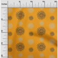thumbnail image 1 of oneOone Georgette Viscose Fabric Spiral & Floral Block Printed Fabric 1 Yard 42 Inch Wide, 1 of 4