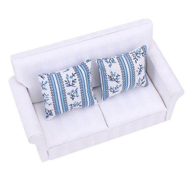 Accessoires de Maison de Poupée, Canapé Miniature 1/12 Maison de Poupée Mini Canapé Meubles de Maison de Poupée Durables
