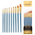thumbnail image 1 of LSLJS Acrylic Paint Brush Set 10 Pcs Nylon Hair Brushes for All Purpose Oil Acrylic Brush, 1 of 3