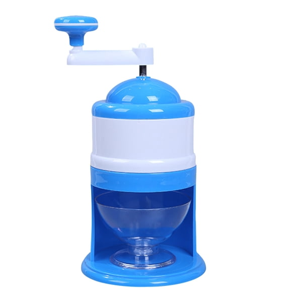 Meitianfacai Household Sky Blue Hand Ice Shaver and Snow Cone Machine Premium Portable Ice Crusher Mini Compact Ice Machine Easy To Clean Ice Maker 6.02x6.02x10.43in