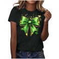 thumbnail image 2 of Elvqul T-Shirts à Col Rond pour Femmes Grande Taille T-Shirts Mode Imprimé de la Saint-Patrick Jolis Hauts Verts pour Femmes Manches Courtes, 2 of 5