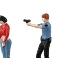 thumbnail image 4 of 4 Pieces 1/64 Cops Figure Model Table Layout Decoration micro Movie Props Micro Landscape Miniature Scenes, 4 of 9