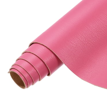 Uxcell Faux Leather Sheets, Smooth Solid PU Leather Fabric Roll for DIY Handmade Craft Sewing Bowing Earrings Rose Pink/Khaki 12x53 Inch