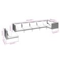 thumbnail image 4 of vidaXL 7 Piece Garden Lounge Set with Cushions Poly Rattan Dark Grey, 4 of 4