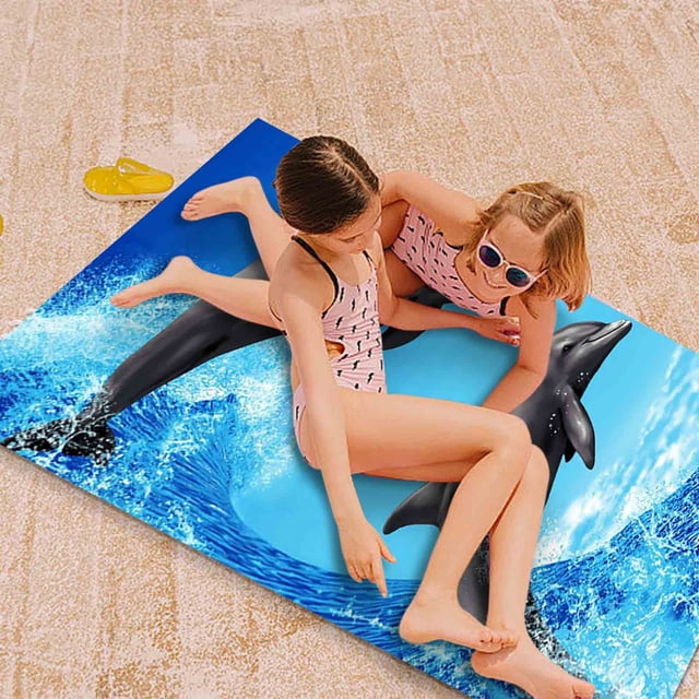 TopLLC Beach Towel Microfiber Beach Towel Super Lightweight Colorful Bath Towel Sandproof Beach Blanket Multi-Purpose Towel For Travel Swimming Pool 28x55 Inch on Clearance
