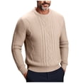 thumbnail image 1 of EYWGYA Chemises en Flanelle pour Hommes Automne/hiver, Chemises à Manches Longues pour Hommes, Chandail Décontracté Mode pour Hommes à Col Rond Extensible, Couche de Base en Tricot à Manches Longues, 1 of 4