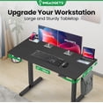 thumbnail image 3 of IMGadgets Standing Electric Adjustable Desk | 47'' x 24'' Large Workspace with 2 hooks | Ergonomic Sit-Stand Desk | Scratch-Resistant & Waterproof  | Height Adjustable Desk for Work and Home, 3 of 9