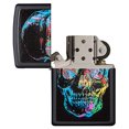 thumbnail image 4 of Zippo Briquet de Poche à Tête de Mort Colorée Noir Mat, 4 of 4