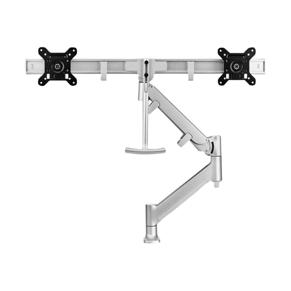 Atdec AWMS-RHXB-H-S - Mounting kit - adjustable arm - for 2 monitors - aluminum - silver - screen size: up to 27" - desk-mountable