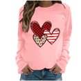 thumbnail image 2 of Styesk Chandails à Manches Longues pour Femmes, Imprimé de Cœur, Hauts de Sortie, T-Shirts Confortables et Doux à Col Rond, Chandail à Enfiler, Mode, Ample, Léger, Chandail en Molleton, Graphique de la Saint-Valentin, Hauts Décontractés, 2 of 3