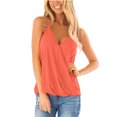 thumbnail image 1 of Timegard Camisole pour Femmes à Bretelles Ajustables, Col en V Plongeant, Froncée, Confortable, Décontractée, Mode, 1 of 4