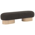 thumbnail image 3 of Meridian Furniture Robertson Brown Boucle Fabric Bench, 3 of 17