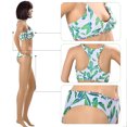 thumbnail image 2 of Womens Push up Padded Bikini Floral Printing Bottom Swimsuit 2 Piece, 2 of 4