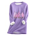 thumbnail image 2 of Meihcang Chandails en Molleton pour Femmes Grande Taille Graphique Arbre de Noël Col Rond Chandail d'Hiver Chaud Doublé Sherpa, 2 of 4