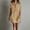 Khaki, variant on Lovzfmll Women Summer Solid Short Sleeve Dress, Collared Shirt Dress Casual Flowy Dress Black, L
