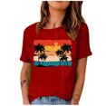 thumbnail image 1 of Birdeem Fashion Woman Print Round-Neck Short Sleeve T-Shirt Printing Loose Blouse Tops, 1 of 4