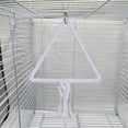 thumbnail image 4 of FHBVT Bird Cage Rope Swing Perch Gnaw Resistant Hanging Design Metal Core Tassel Chew Toy Cultivate Coordination Equilibrium for Budgie Canary Parakeet Cockatiel Bird Cage Pet Bird Supplies Decor, 4 of 6
