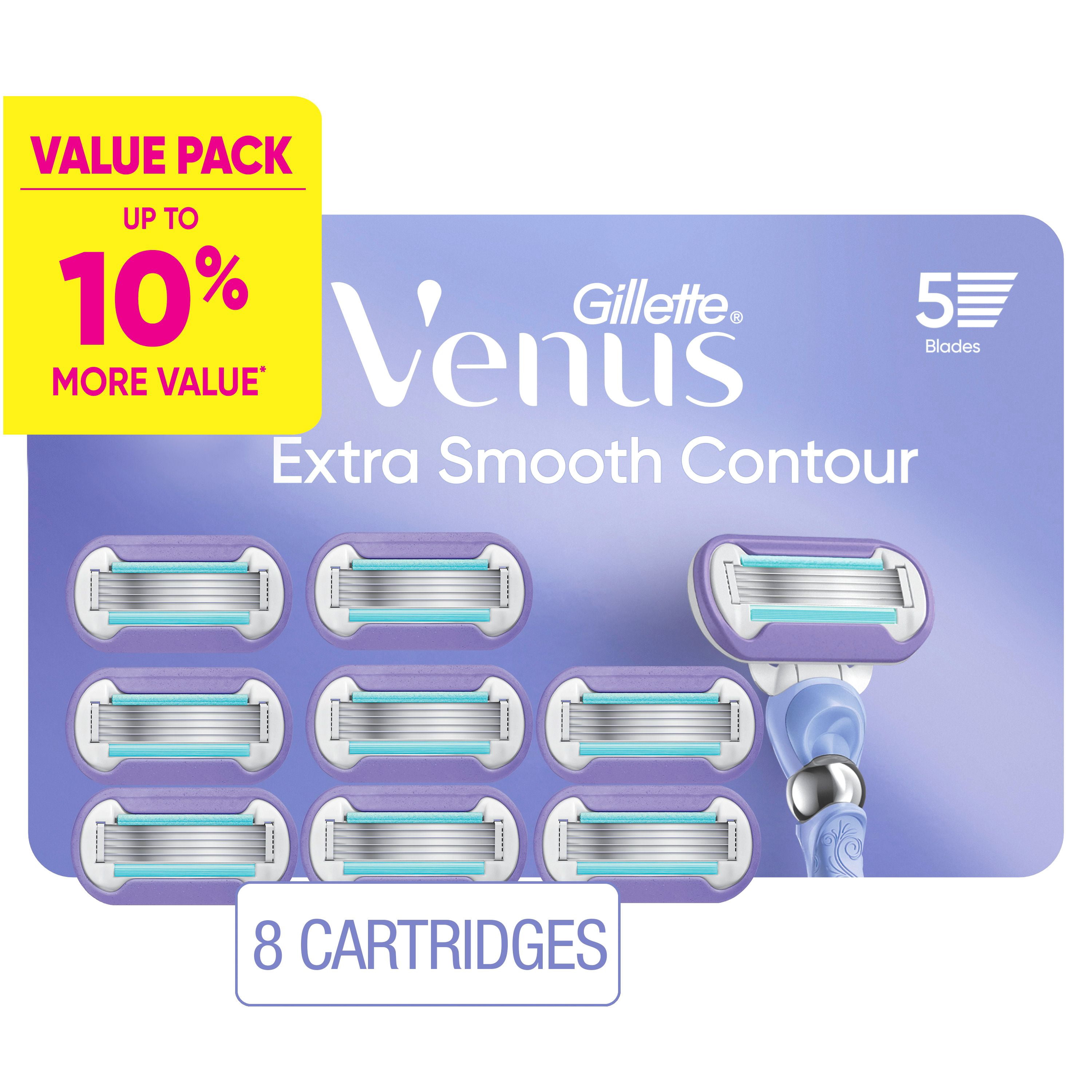 Gillette Venus Extra Smooth Contour Women's Razor Blades, 5-Bladed