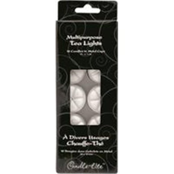 Candle-Lite 0420729 Tealights Pack of 10 - White - Case of 12