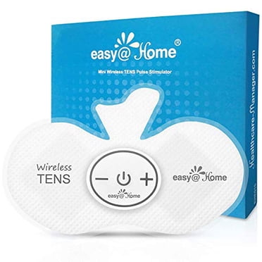 Easy@Home Rechargeable Compact Wireless TENS Unit - 510K Cleared, FSA Eligible Electric EMS Muscle Stimulator Pain Relief Therapy, Portable Pain Management Device EHE015