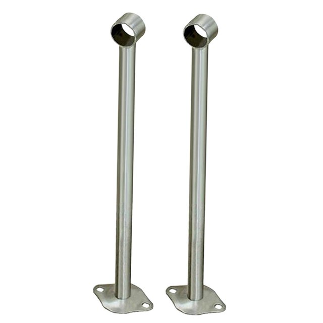 GROWTH TANK 2pcs Household Wardrobe Clothes Closet Rod Bracket Clothes Rails Support Flange 450mm