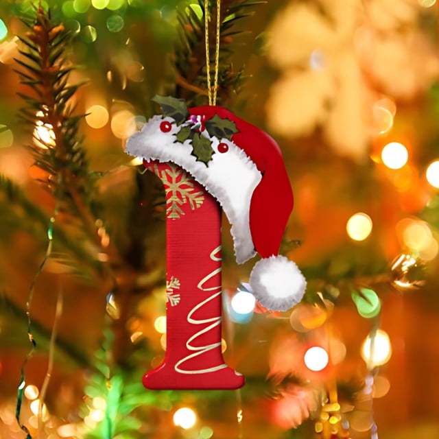 LSLJS 26 Letters Christmas Tree Decoration Pendant Christmas Tree Ornaments Personalized DIY Christmas Ornaments Christmas Decorations Xmas Tree Hanging Decor